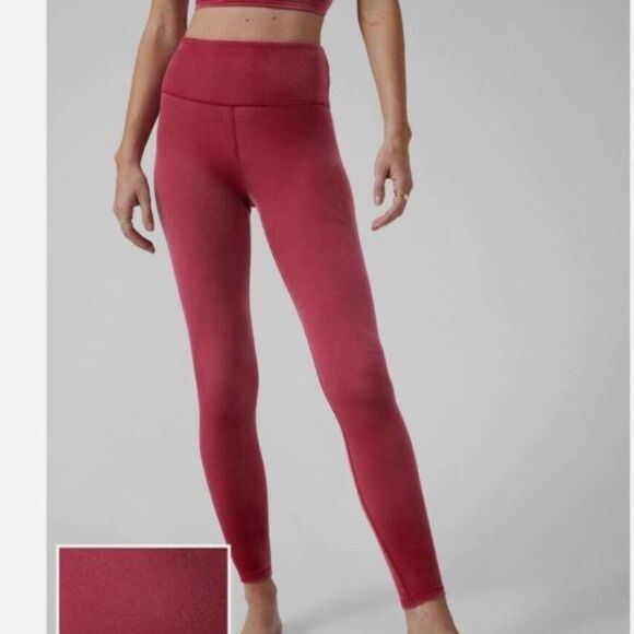 Athleta Pants - Athleta Elation Velvet Tight Legging Pink